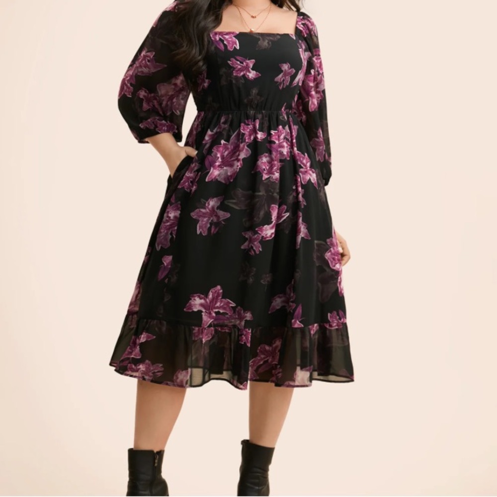 Women’s Dress BloomChic size 12 midi floral dress NWT leaving 6/30/25